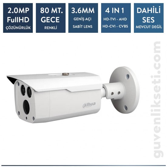 Dahua HAC-HFW1230D-0360B 2MP Starlight HDCVI IR Bullet Kamera